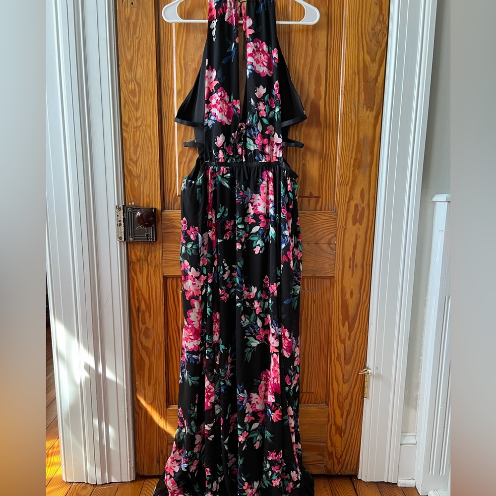 Floral Halter Maxi Dress
